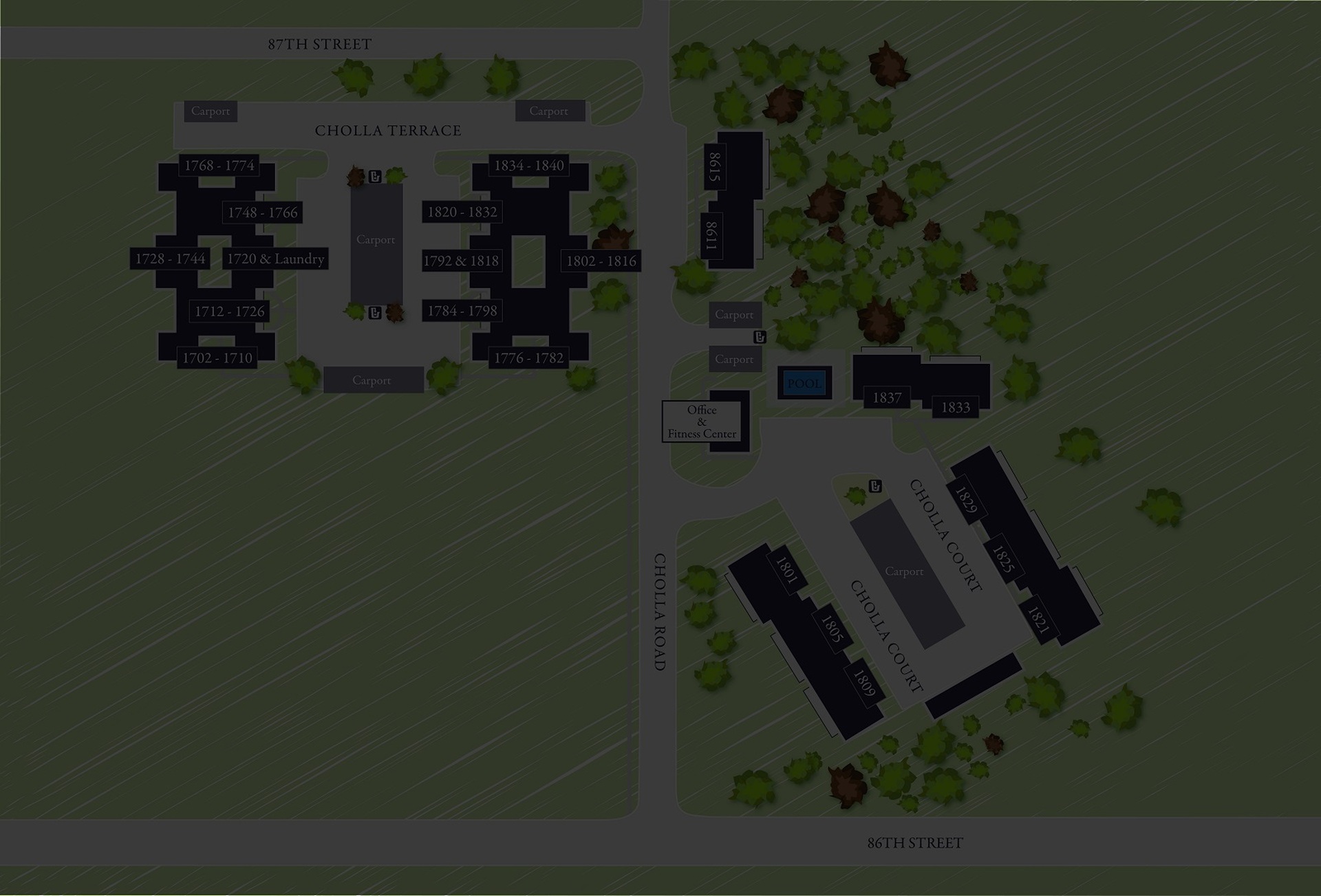 Sitemap of Northview Apartments